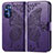 Leather Case Stands Butterfly Flip Cover Holder for Motorola Moto G Stylus (2022) 4G Purple