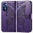 Leather Case Stands Butterfly Flip Cover Holder for Motorola Moto G Stylus (2022) 5G Purple