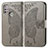 Leather Case Stands Butterfly Flip Cover Holder for Motorola Moto G10 Gray