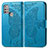Leather Case Stands Butterfly Flip Cover Holder for Motorola Moto G20 Blue
