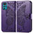 Leather Case Stands Butterfly Flip Cover Holder for Motorola Moto G22 Purple