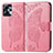 Leather Case Stands Butterfly Flip Cover Holder for Motorola Moto G23 Hot Pink