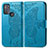 Leather Case Stands Butterfly Flip Cover Holder for Motorola Moto G50 Blue