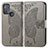 Leather Case Stands Butterfly Flip Cover Holder for Motorola Moto G50 Gray