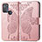 Leather Case Stands Butterfly Flip Cover Holder for Motorola Moto G50 Pink