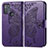 Leather Case Stands Butterfly Flip Cover Holder for Motorola Moto G50 Purple
