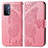 Leather Case Stands Butterfly Flip Cover Holder for OnePlus Nord N200 5G Hot Pink