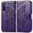 Leather Case Stands Butterfly Flip Cover Holder for OnePlus Nord N200 5G Purple