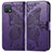 Leather Case Stands Butterfly Flip Cover Holder for Oppo A16e Purple