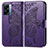 Leather Case Stands Butterfly Flip Cover Holder for Oppo A56S 5G Purple