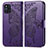 Leather Case Stands Butterfly Flip Cover Holder for Oppo Find X3 5G Purple