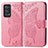 Leather Case Stands Butterfly Flip Cover Holder for Oppo Reno6 Pro 5G Hot Pink