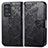 Leather Case Stands Butterfly Flip Cover Holder for Oppo Reno6 Pro+ Plus 5G Black