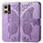 Leather Case Stands Butterfly Flip Cover Holder for Oppo Reno7 4G Clove Purple