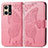 Leather Case Stands Butterfly Flip Cover Holder for Oppo Reno7 4G Hot Pink