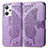 Leather Case Stands Butterfly Flip Cover Holder for Oppo Reno7 A Clove Purple