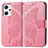 Leather Case Stands Butterfly Flip Cover Holder for Oppo Reno7 A Hot Pink
