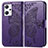 Leather Case Stands Butterfly Flip Cover Holder for Oppo Reno7 A Purple