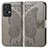 Leather Case Stands Butterfly Flip Cover Holder for Oppo Reno7 Pro 5G Gray