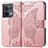 Leather Case Stands Butterfly Flip Cover Holder for Oppo Reno9 5G Pink
