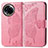 Leather Case Stands Butterfly Flip Cover Holder for Realme V50s 5G Hot Pink