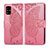 Leather Case Stands Butterfly Flip Cover Holder for Samsung Galaxy A71 5G Hot Pink