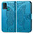 Leather Case Stands Butterfly Flip Cover Holder for Samsung Galaxy F41 Blue