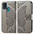 Leather Case Stands Butterfly Flip Cover Holder for Samsung Galaxy F41 Gray