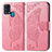 Leather Case Stands Butterfly Flip Cover Holder for Samsung Galaxy F41 Hot Pink