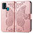 Leather Case Stands Butterfly Flip Cover Holder for Samsung Galaxy F41 Pink
