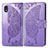 Leather Case Stands Butterfly Flip Cover Holder for Samsung Galaxy M01 Core Clove Purple