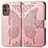 Leather Case Stands Butterfly Flip Cover Holder for Samsung Galaxy M13 5G Pink