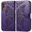 Leather Case Stands Butterfly Flip Cover Holder for Samsung Galaxy M13 5G Purple