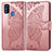 Leather Case Stands Butterfly Flip Cover Holder for Samsung Galaxy M21 Pink