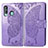 Leather Case Stands Butterfly Flip Cover Holder for Samsung Galaxy M40 Clove Purple