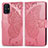 Leather Case Stands Butterfly Flip Cover Holder for Samsung Galaxy M51 Hot Pink
