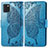 Leather Case Stands Butterfly Flip Cover Holder for Samsung Galaxy M60s Blue
