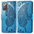 Leather Case Stands Butterfly Flip Cover Holder for Samsung Galaxy Note 20 5G Blue