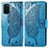 Leather Case Stands Butterfly Flip Cover Holder for Samsung Galaxy S20 Plus 5G Blue