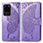 Leather Case Stands Butterfly Flip Cover Holder for Samsung Galaxy S20 Ultra 5G Clove Purple