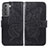 Leather Case Stands Butterfly Flip Cover Holder for Samsung Galaxy S21 5G Black