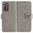 Leather Case Stands Butterfly Flip Cover Holder for Samsung Galaxy Z Fold2 5G Gray