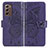 Leather Case Stands Butterfly Flip Cover Holder for Samsung Galaxy Z Fold2 5G Purple
