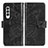 Leather Case Stands Butterfly Flip Cover Holder for Samsung Galaxy Z Fold4 5G Black