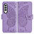 Leather Case Stands Butterfly Flip Cover Holder for Samsung Galaxy Z Fold4 5G Clove Purple