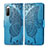 Leather Case Stands Butterfly Flip Cover Holder for Sony Xperia 10 II Blue