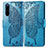 Leather Case Stands Butterfly Flip Cover Holder for Sony Xperia 5 Blue