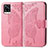 Leather Case Stands Butterfly Flip Cover Holder for Vivo V20 Hot Pink