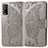 Leather Case Stands Butterfly Flip Cover Holder for Vivo Y11s Gray