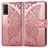 Leather Case Stands Butterfly Flip Cover Holder for Vivo Y11s Pink